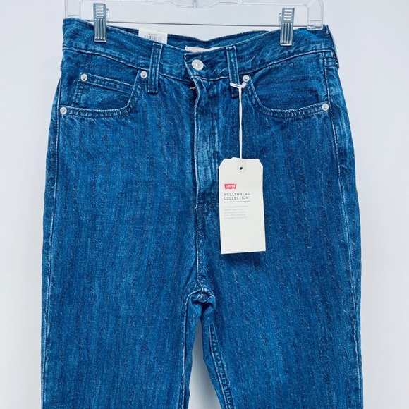 Levi's 70's High Straight Wellthread Collection Women’s Jeans Blue Sz 28x29 New - Picture 2 of 16